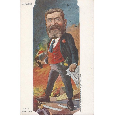 Caricature de Mr Jean Jaurès 1900